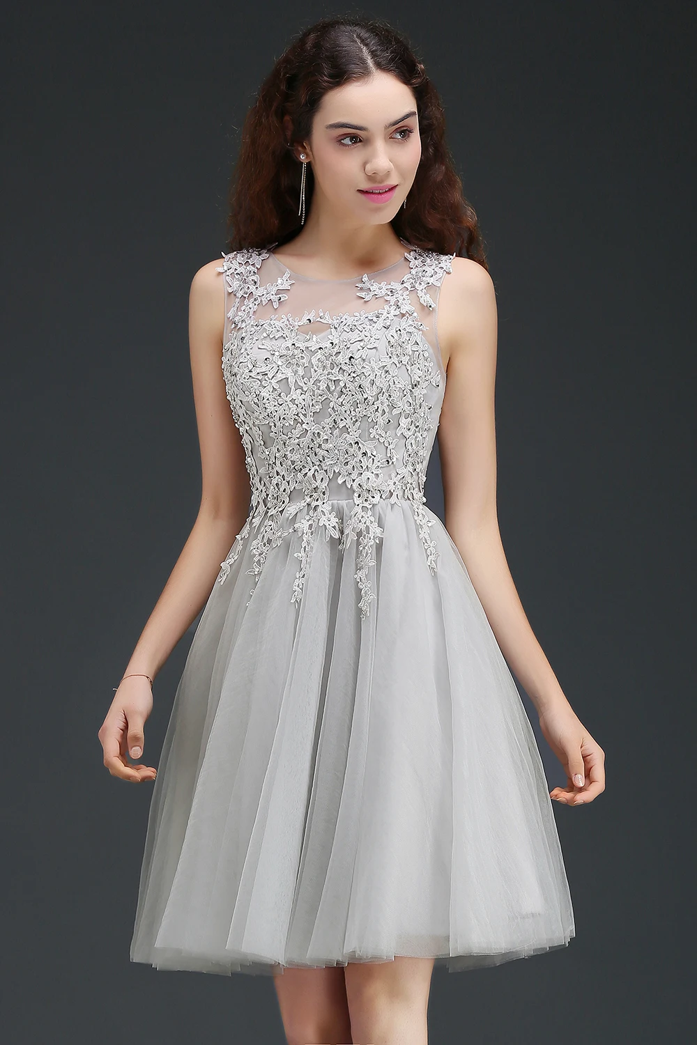 Appliques Pearls Embroidery Graduation Homecoming Women's Dresses For Special Events A Line Short Cocktail Dresses Tulle