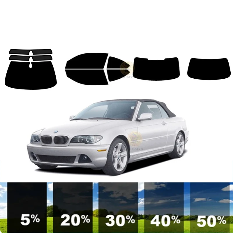 

precut Removable Window Tint Film For Car 100% UVR 5%-70%VLT Heat Insulation Carbon ﻿For BMW 3 SERIES 2 DR COUPE 2000-2006