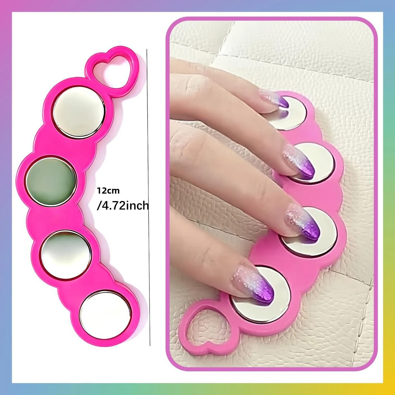 

2026 New Cute 4 Holes Caterpillar Cat Eye Magnet Nail Tool for Creating Perfect Cat Eye Effects