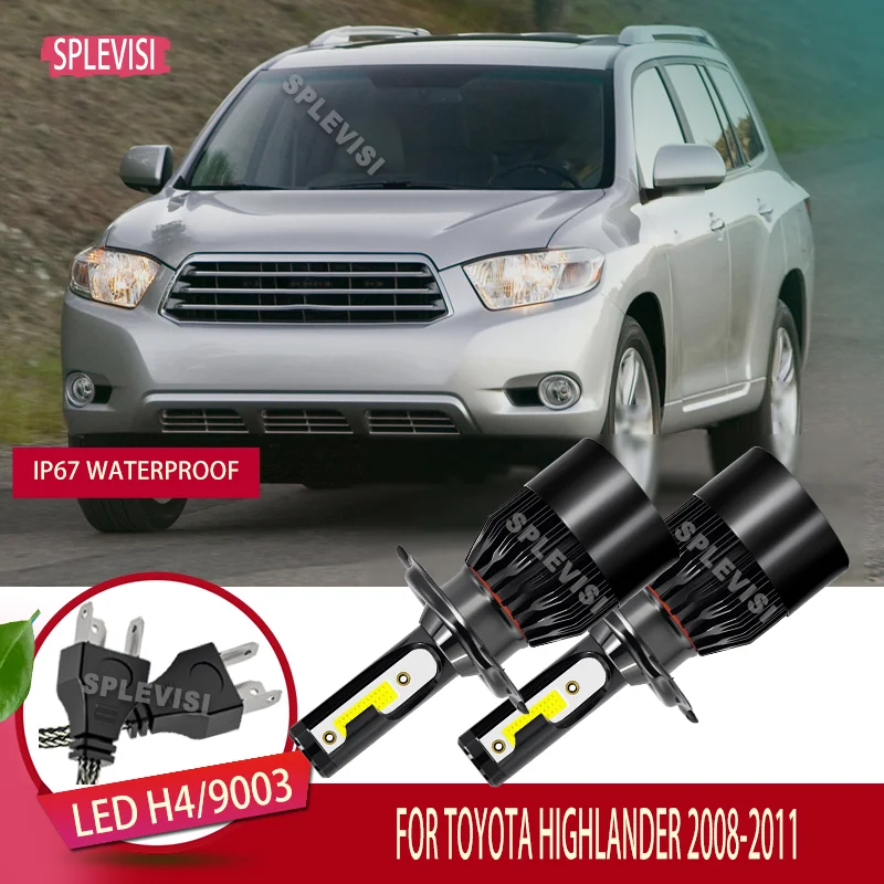 

6000K LED Headlight Conversion Kit, All-in-One High Low Beam Car Bulb Waterproof For Toyota Highlander 2008 2009 2010 2011