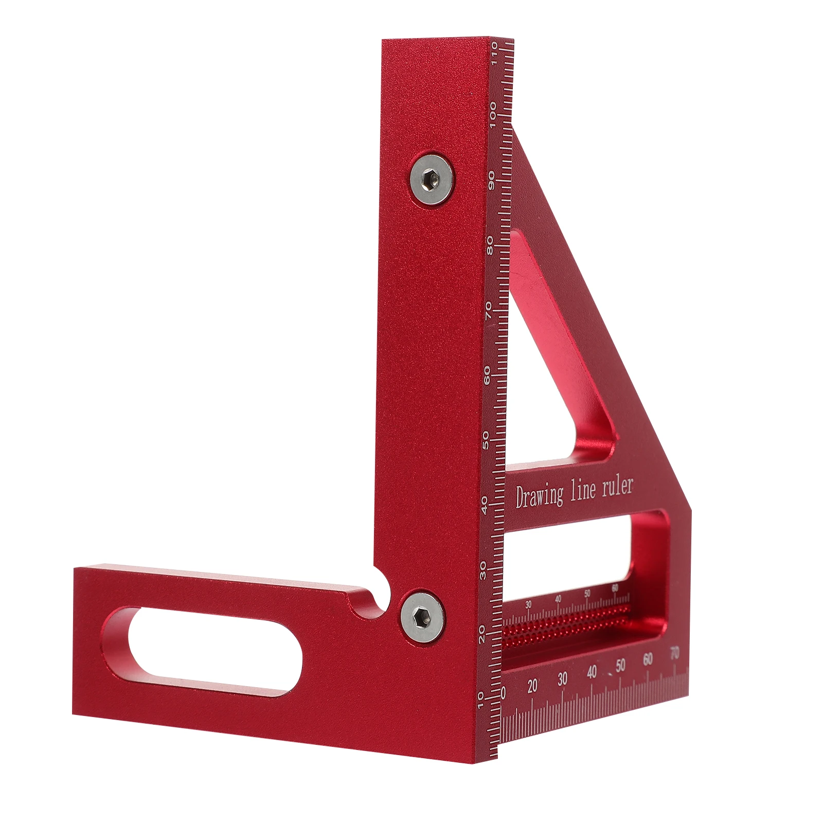 

Woodworking Measuring Tools Aluminum Ruler Red Precise Scale Accurate Right Angle Square Miter Tool Triangle Drawing Instruments