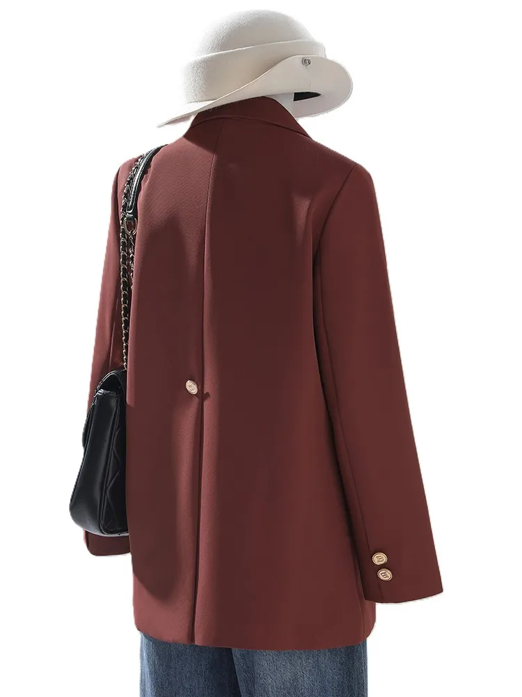 

Fashion Casual Female Blazer Women Red Coffee Black Loose Ladies Jacket