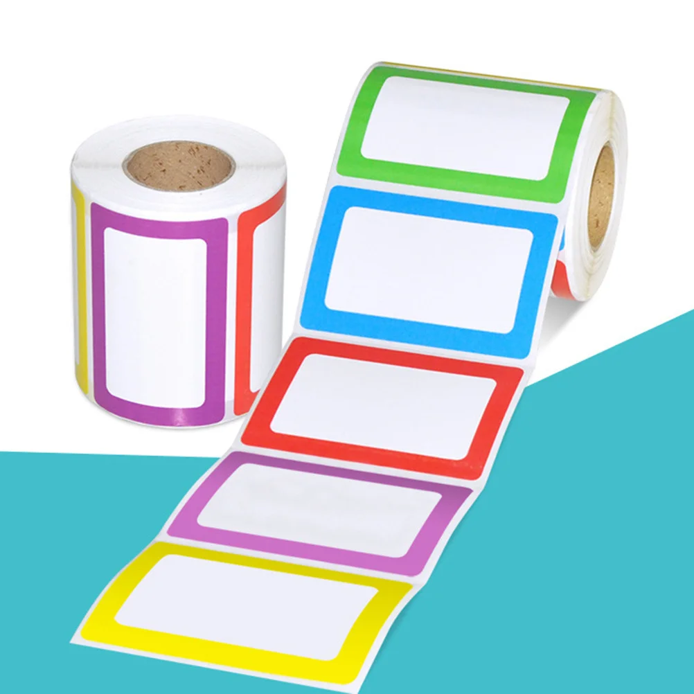 600 قطعة من ورق الملصقات الملون ذاتي اللصق لعلامات الأسماء وعلامات الأسعار وعلامات الكتابة اليدوية وتنظيم المكتب والفصول الدراسية
