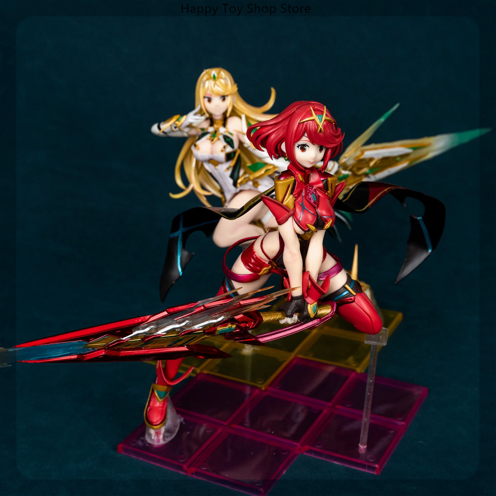 22cm Xenoblade Chronicles 2 Pyra And Mythra Game Girl Figure Model Statue Boys Collection Desktop Decoration Ornament Toys Gifts