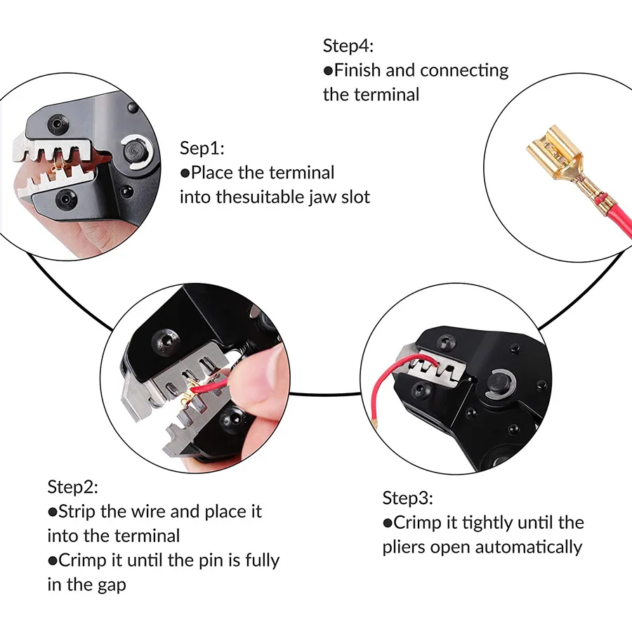 SN-2549 Ratchet Crimping Plier For PH2.0/XH2.54/SM2.54/CH3.96/VH3.9 6/5557/4.8 Crimping Tools Dupon Terminals