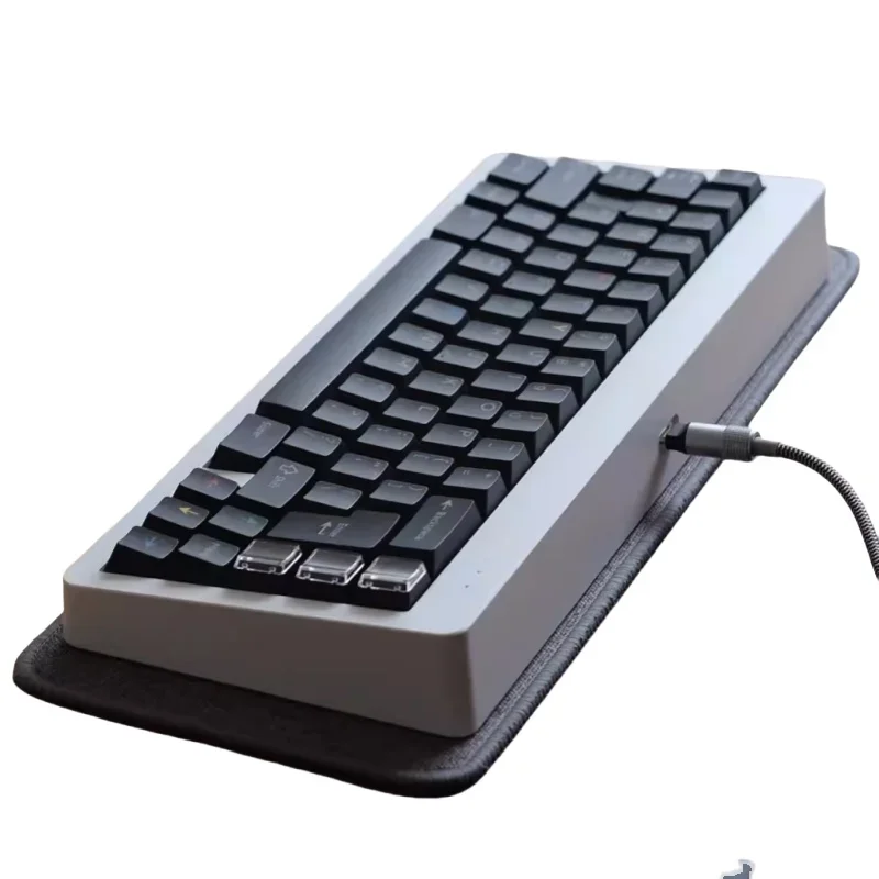 Almofada de teclado de linho hifi, fio grosso, malha, absorção de choque, redução de ruído, teclado mecânico personalizado, digitação de som