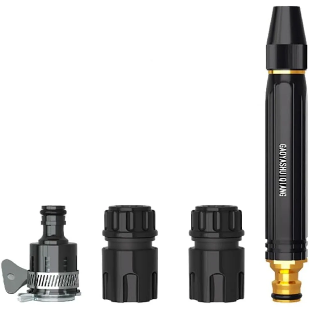 

2024 Новый водяной пистолет для мойки автомобиля, распылитель садового шланга, металлический сверхмощный водяной шланг высокого давления, насадка для шланга против протечек с 3 реклами