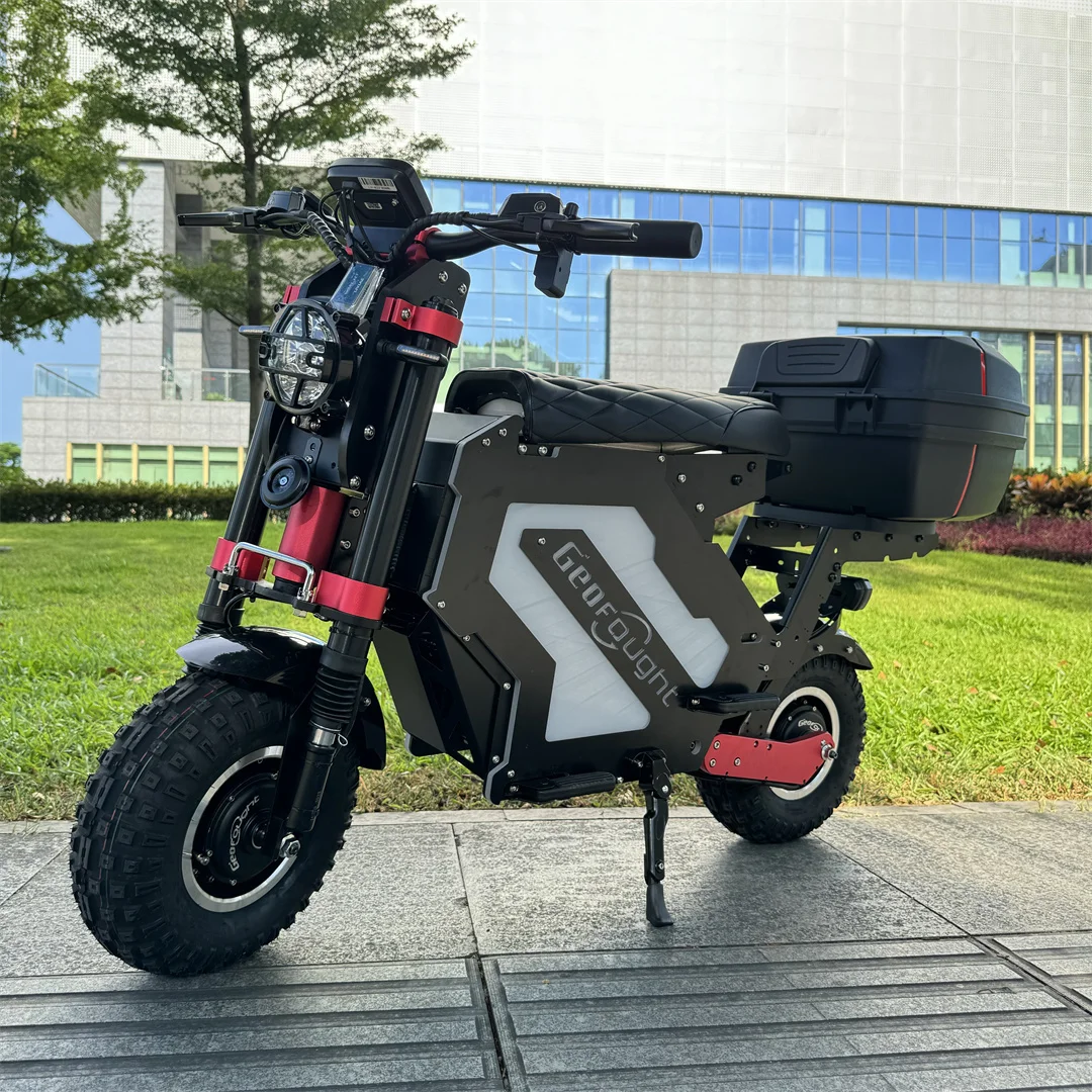 Fast Delivery 10000W Dual Motor Electric Scooter 72V 50Ah Removable Battery 55-75MPH Off Road 14inch Scooter with Trunk