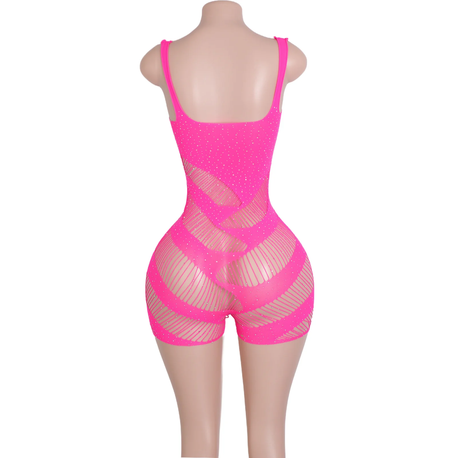 ファッショナブルなジャンプスーツ エキゾチックなカット 鮮やかなダンスウェア 鮮やかなロンパース 完璧なステージパフォーマンス クラブイベント ポールダンス服