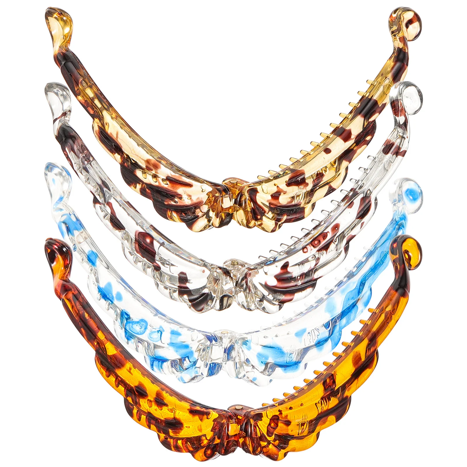 4 Stück Banane groß für dicke lockige leichte Vintage-Accessoires Bananen-Haarspange Damen-Styling-Werkzeug Haarklemmen