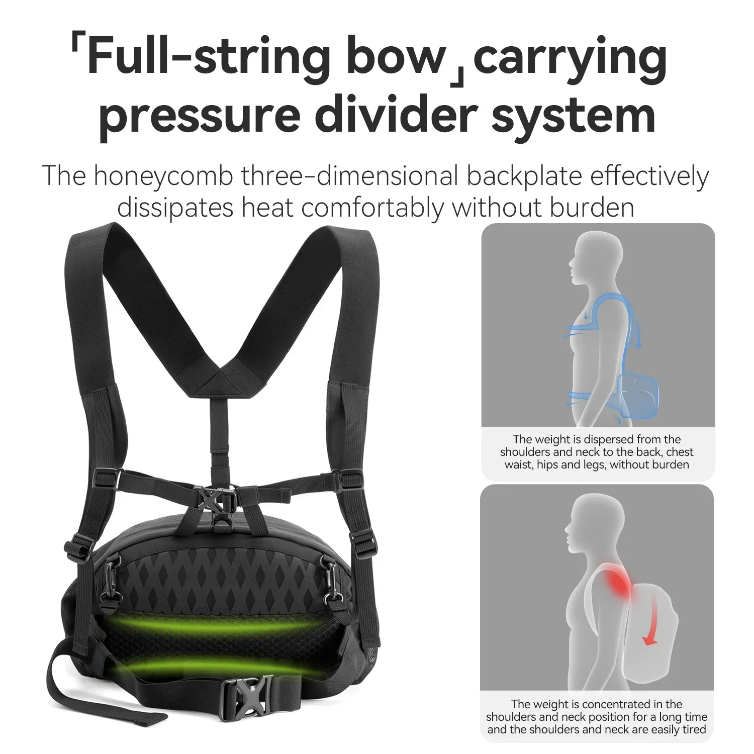 

Qunature рюкзак походный рюкзак треккинговый рюкзак для мужчин и женщин прочный рюкзак с двойным ремешком легкая внедорожная спортивная поясная сумка