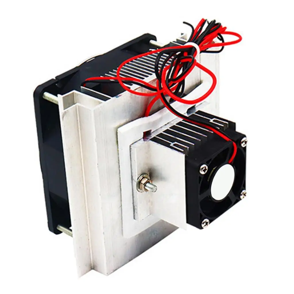 Mini Air Conditioner Cooling Fan Heatsink Module Kit High Performance Peltier Plate Module DC 12V for Small Space Cooling