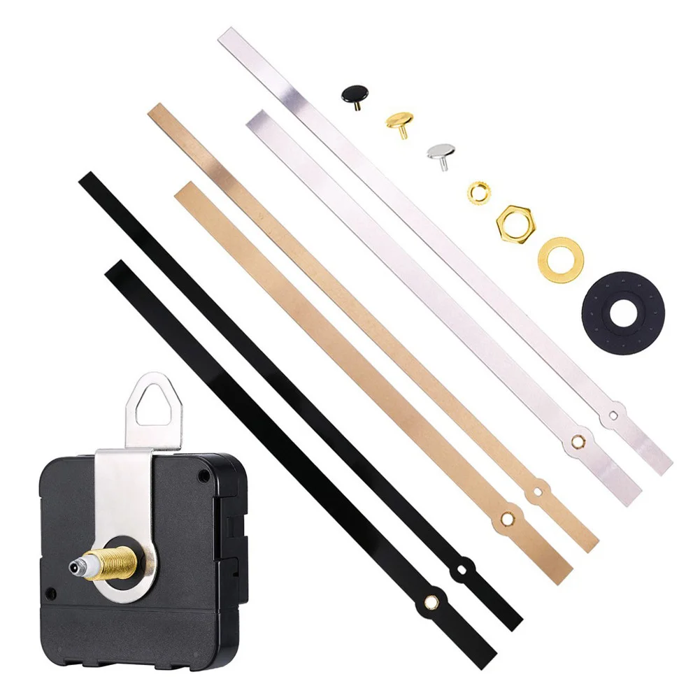 High Torque Quartz Clock Movement with 250mm Metal Craft Kit for Large Clocks Compatible with Clock Bezels 5 9mm