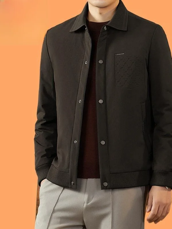 

Новая мужская повседневная модная куртка-пуховик с воротником-стойкой, 90% пуха, белый пух, полиэфирное волокно