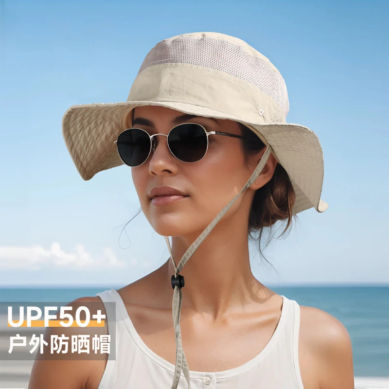 Sun Protection Hat for Women Summer Sunshade Breathable Face Slimming Outdoor Seaside Beach Casual Men's Foldable Fisherman Hat