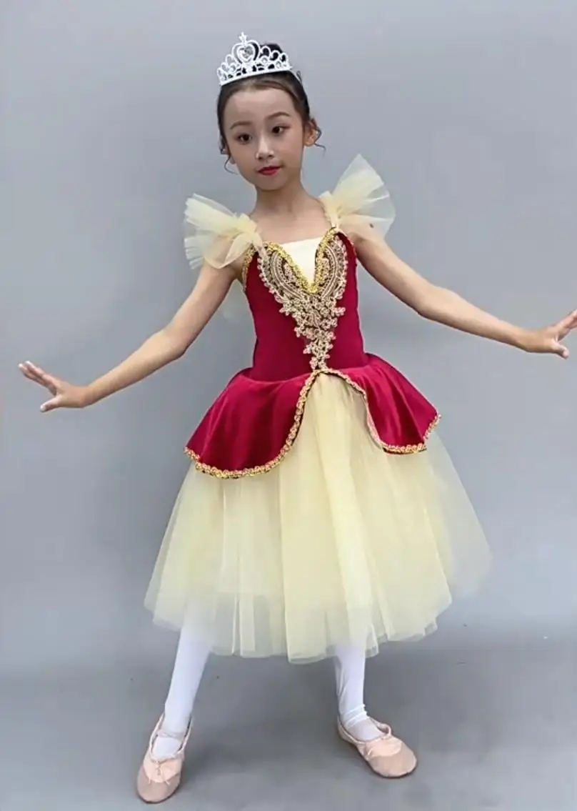 Children Girls Giselle Professional Ballet Tutu Dress For Girl Swan Lake Dance Ballerina Costumes Wear Performance Ballet Skirts