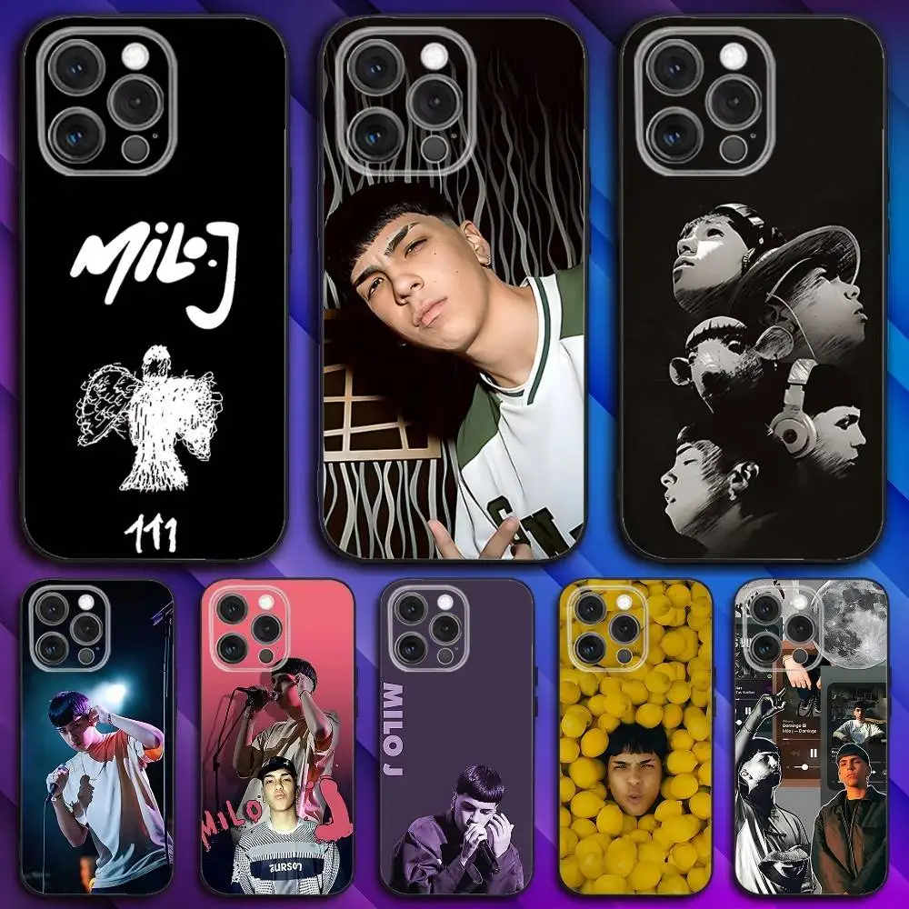 

Rapper M-Milo J Phone Case For iPhone 16,15,14,13,12,11,Pro,Max,Plus,X,XS,SE4,E,Mini,Soft Black Case