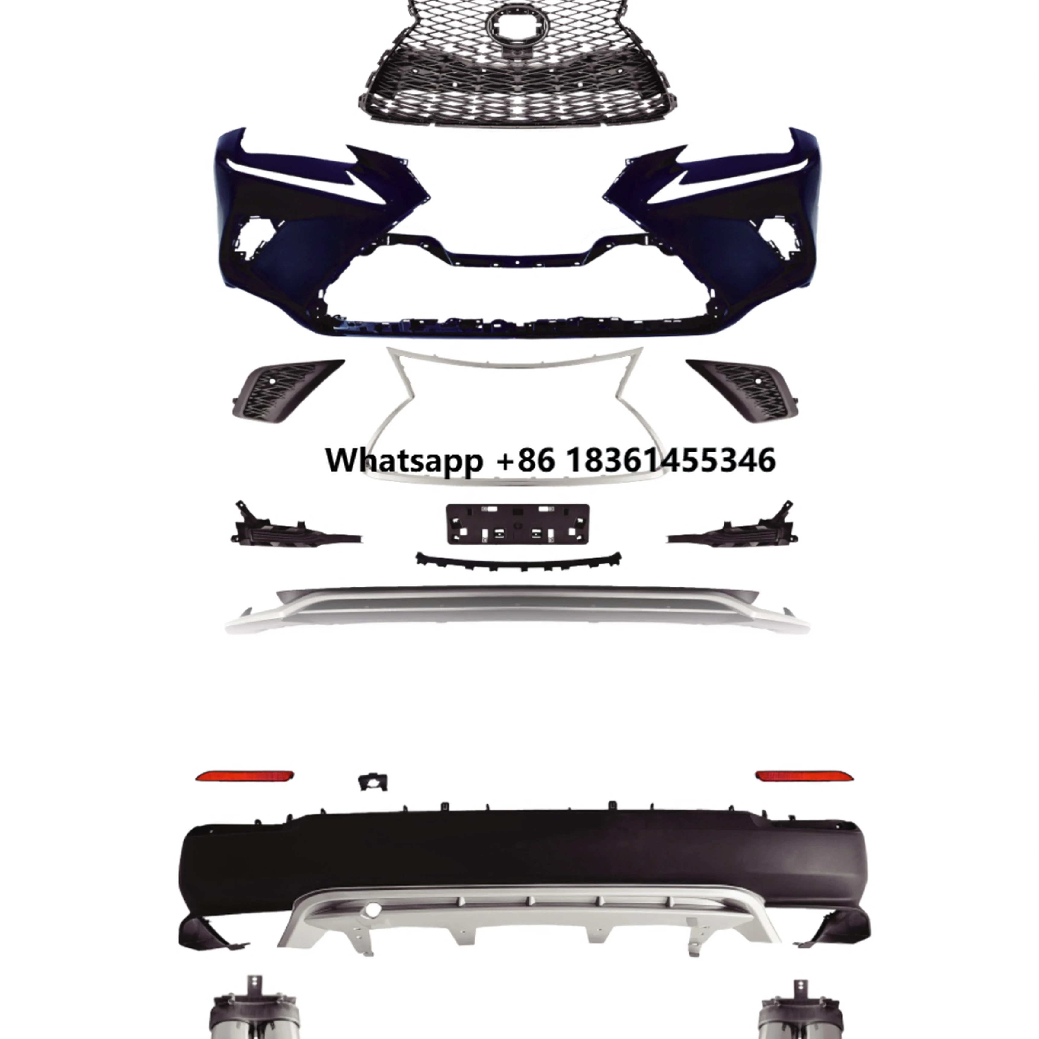 

For NX 2015-2017 Upgrade to Sport 2018+ High Quality Body Kit Car Bumper Grill Full Kits Auto Parts Front Bumper Assy