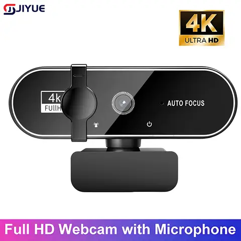 Webcams 4K USB caméra Web avec Microphone Autofocus 2K caméra PC ordinateur portable Streaming en direct 1080P Webcam pour les appels vidéo