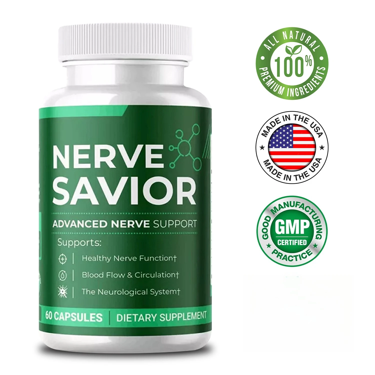 

Усовершенствованная поддержка нервной системы - способствует здоровой работе нервов, нейромедиаторов, кровообращению и улучшению циркуляции.