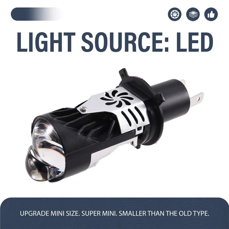 H4 LED Mini Projector Lens Car Headlight Bulbs White Turbo Lamps Fisheye Lamp Led Lens