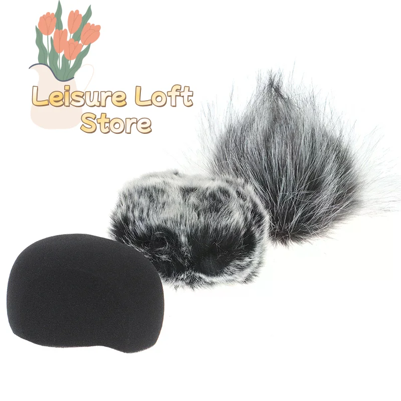 زجاج أمامي احترافي من القطيفة لمسجلات Zoom H5/H6 - غطاء ميكروفون إسفنجي عالي الكثافة، وتقليل ضوضاء الرياح وفلتر