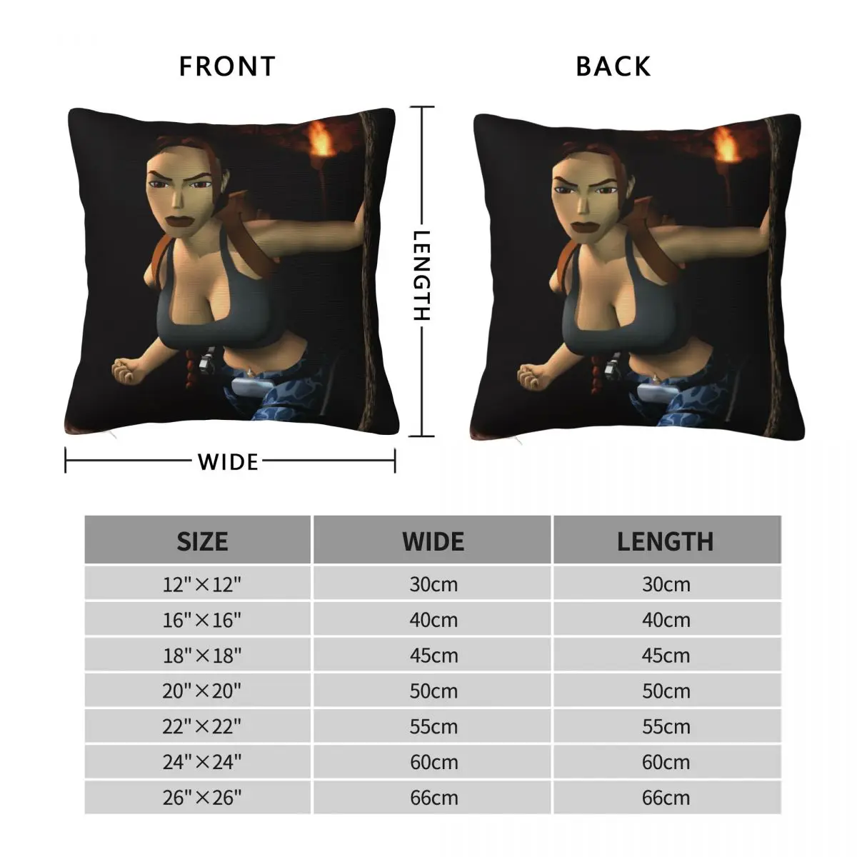 Tomb Raider Lara Croft Pillowcase Polyester Linen Velvet Pattern Zip Decor Throw Pillow Case Home Cushion Cover