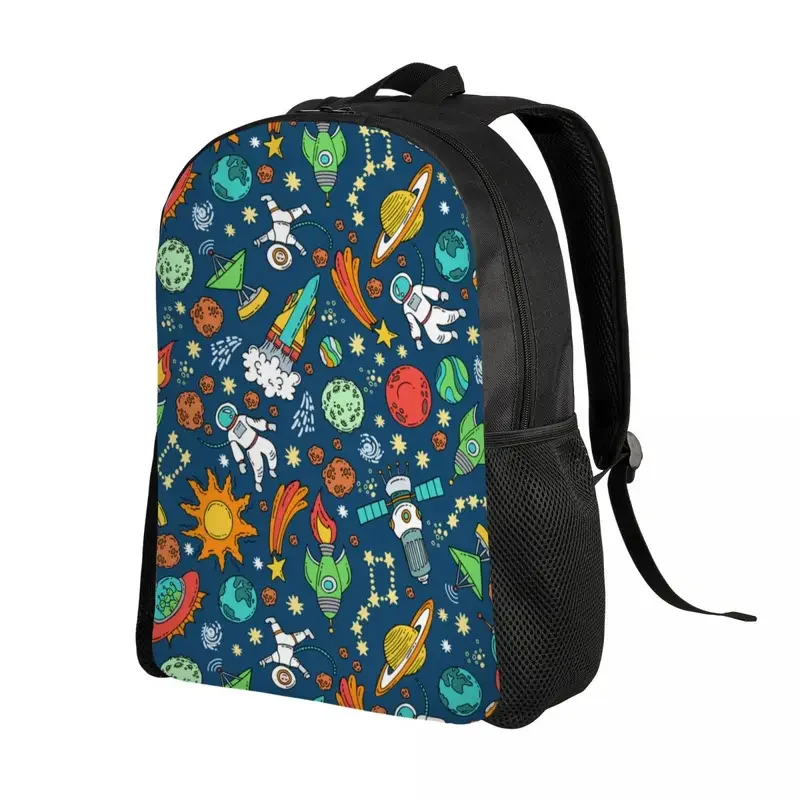 Mochilas de nave espacial para hombres y mujeres, resistente al agua, bolsa de libros con estampado de universo, astronauta, escuela, universidad, espacio, Planeta, cohete