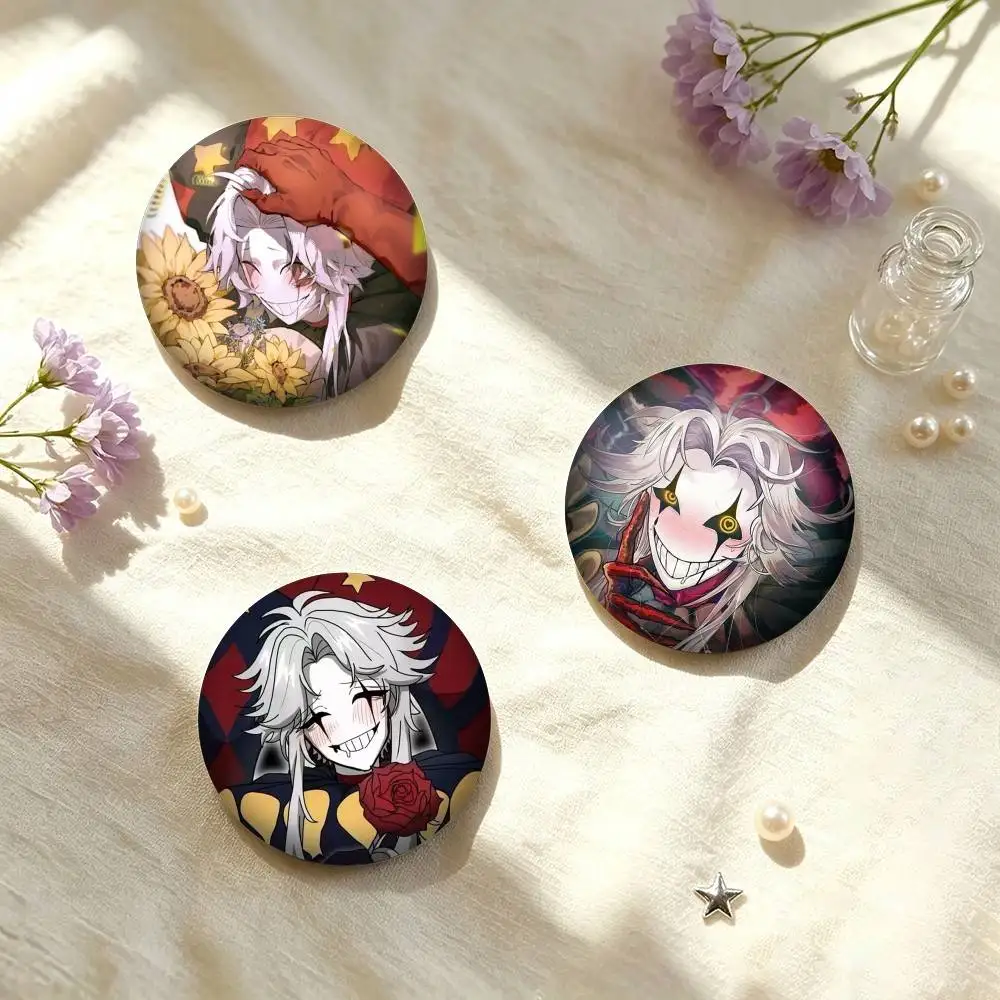 T-The Freak Circus Pierrot  25mm 32mm 44mm 58mm 75mm Brooches Badges Pins for Accessories Gift