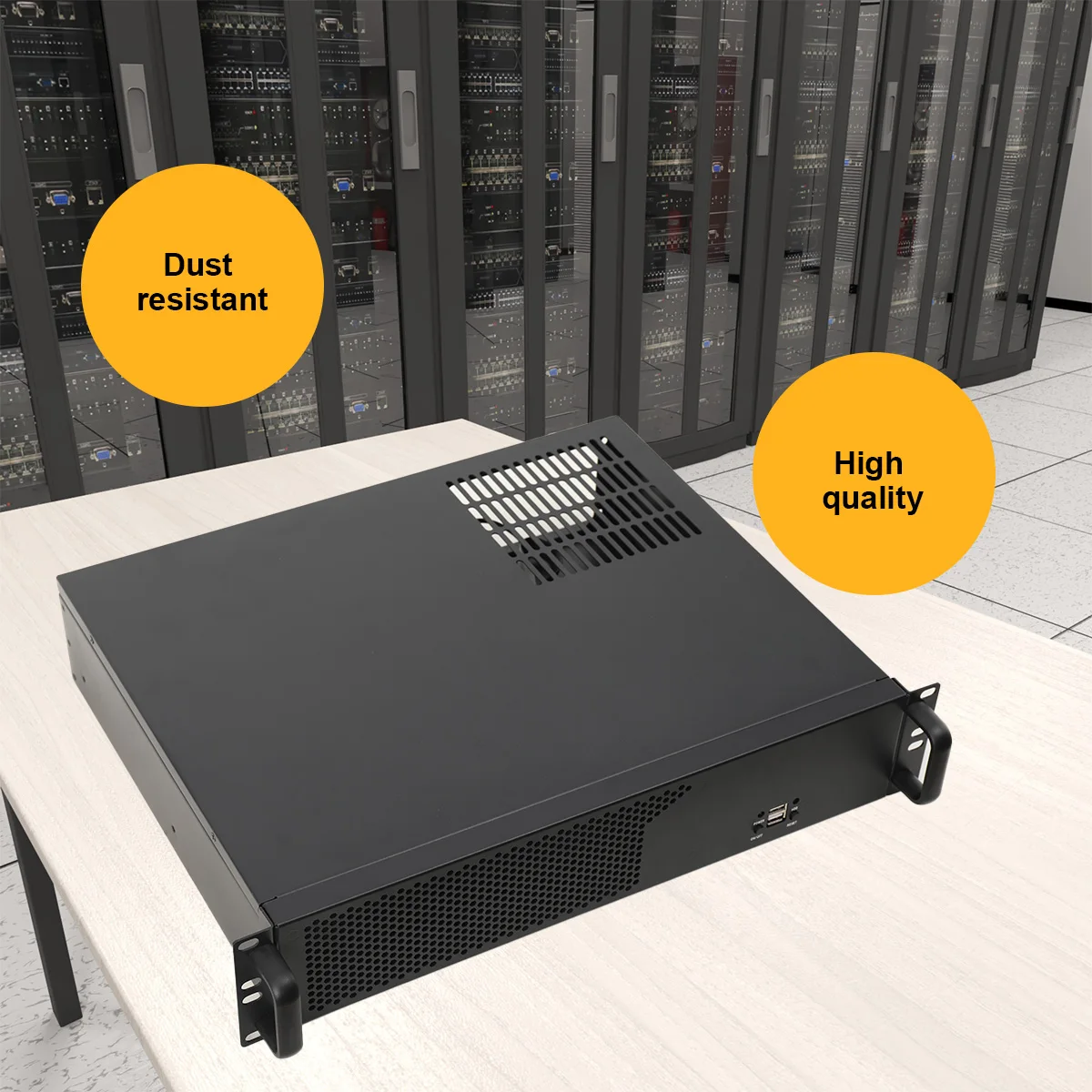 2U الهيكل لوحة الألومنيوم قصيرة جدا خادم التحكم الصناعي الهيكل تخزين البيانات اللوحة الأم الخادم