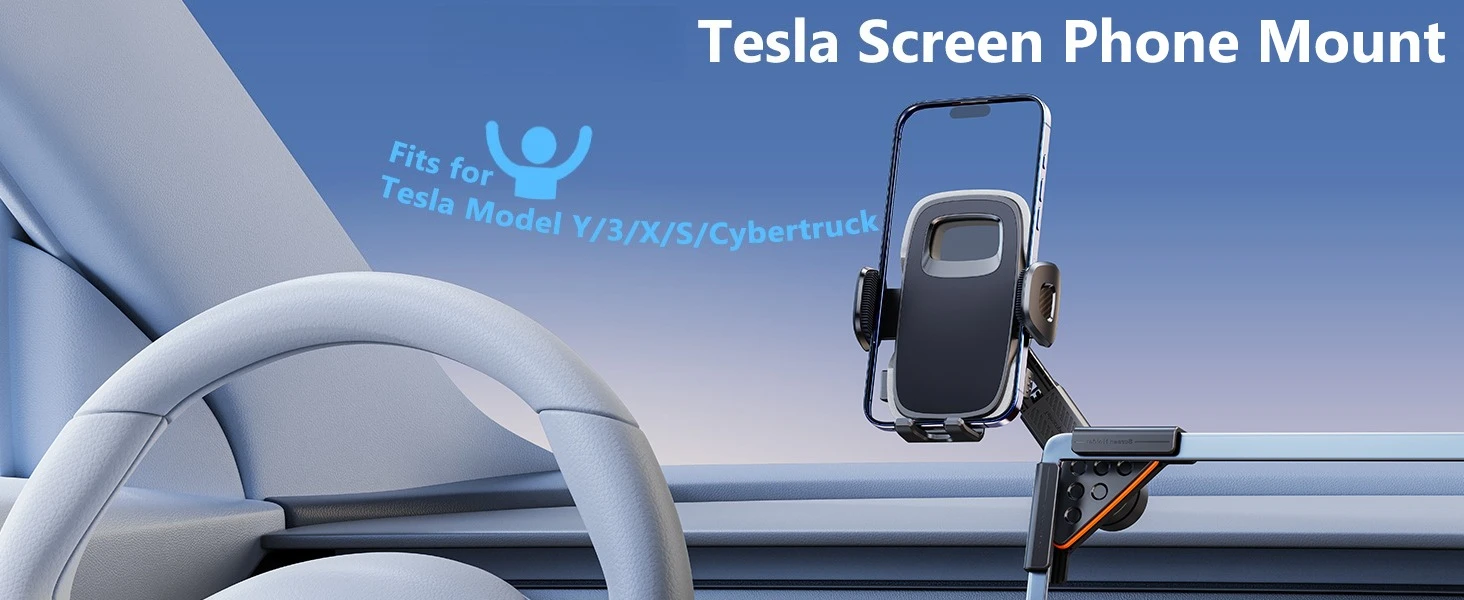 Auto-Handyhalterung 360° ° Verstellbarer Handyhalter für Tesla Model Y Zubehör, kompatibel mit Tesla Model 3/Y Bildschirm für iPhone 17 16 15 14 – Detail 7