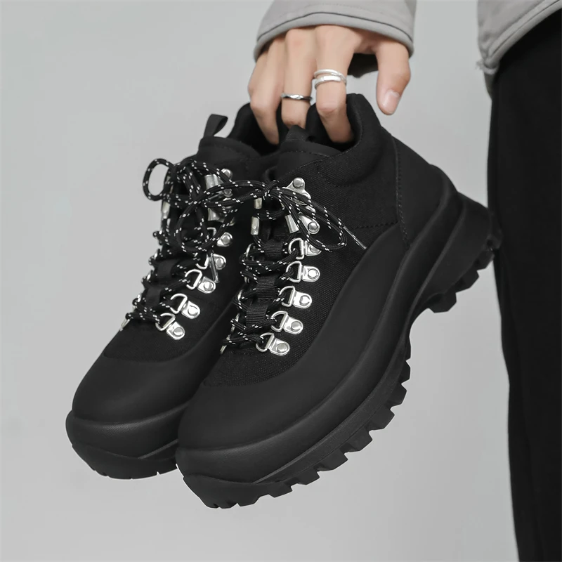 

Мужские походные ботинки для осени 2026: нескользящие горные ботинки с резиновой подошвой, дизайнерские уличные ботинки для мужчин