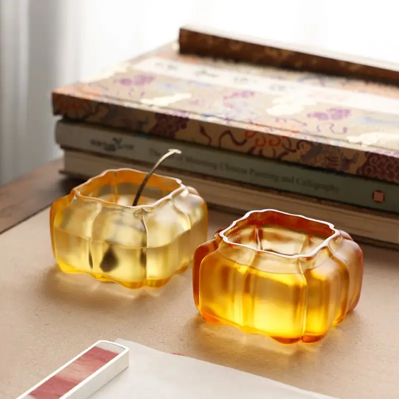 Glazed Craft Study Four Treasures Delicate Ink Disc Putty Box Calligraphy Pen