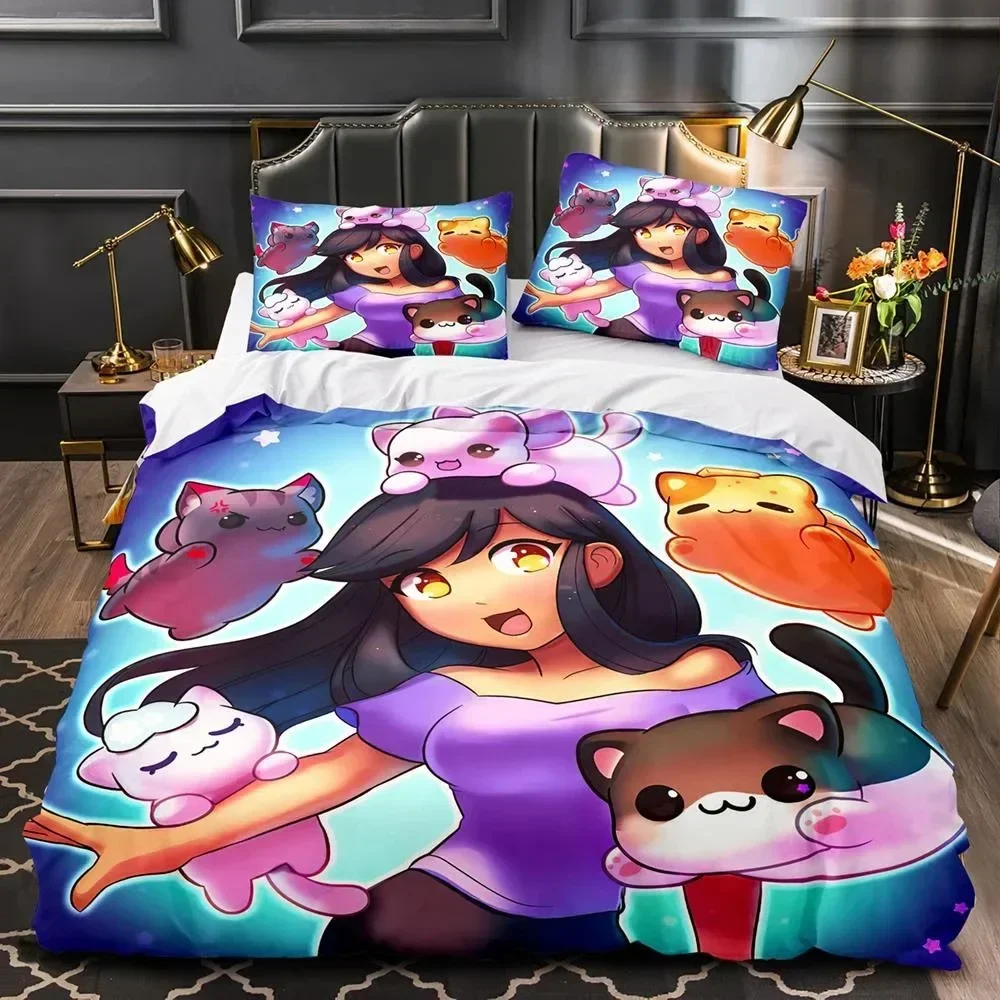 

Aphmau Jessica Bravura Bedding Set 3D Printed Suitable for Bedroom Duvet Cover Set With Pillowcases Kids Home Textile