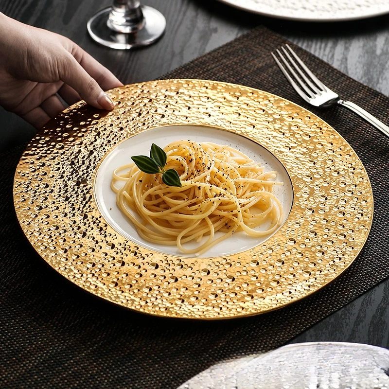 Creative Meteorite Pattern Ceramic Pasta Plate Restaurant Hotel Plate Cooking Dishes Barbecue Steak Plate Kitchen Utensils Dish