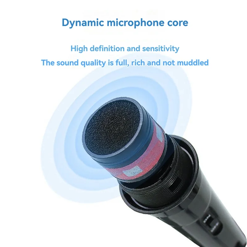 B92B-2 Pack Wired Microphone For Singing Dynamic Cardioid Mics With 1/4Inch To 3.5Mm Adapter For PA Systems, Public Speaking