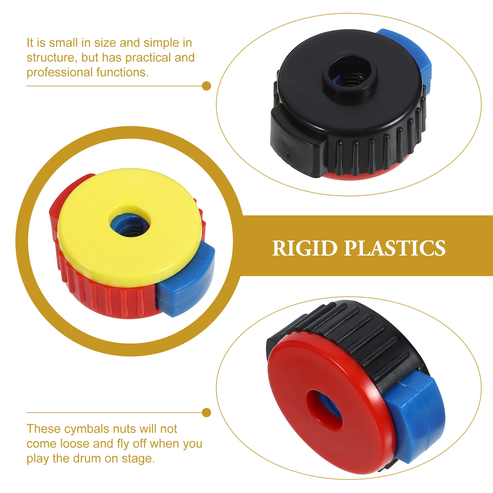 

5 Pcs Roller Quick Release Cap Screw Hard Plastic Drum Universal Fixing Nuts Drums