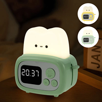 Kid Alarm Clock  Night Light Digital Clock Wake  Orologio   Bedroom Bedside Timer Cute luminous bread reminder Reloj