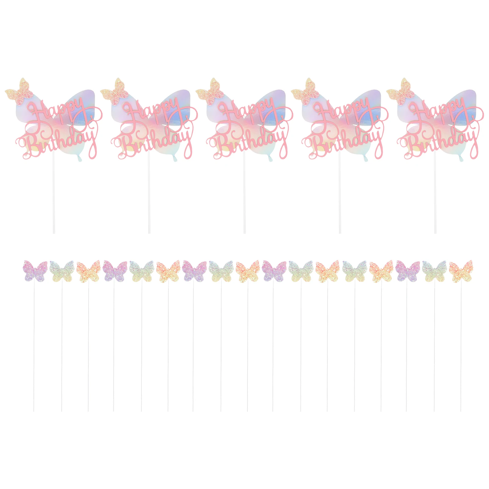 

Butterfly Cake Topper Decorations Bright Color Birthday Party Supplies Wedding Flash Chic Design Cake Decorations