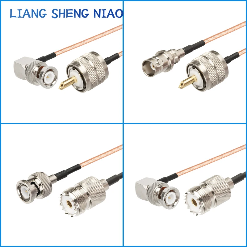 RG316 coaxial Cable UHF PL259 Male Plug 50 Ohm RF Extension Cable Connector Adapter UHF series RF Jumper Pigtail 0.1m-30m