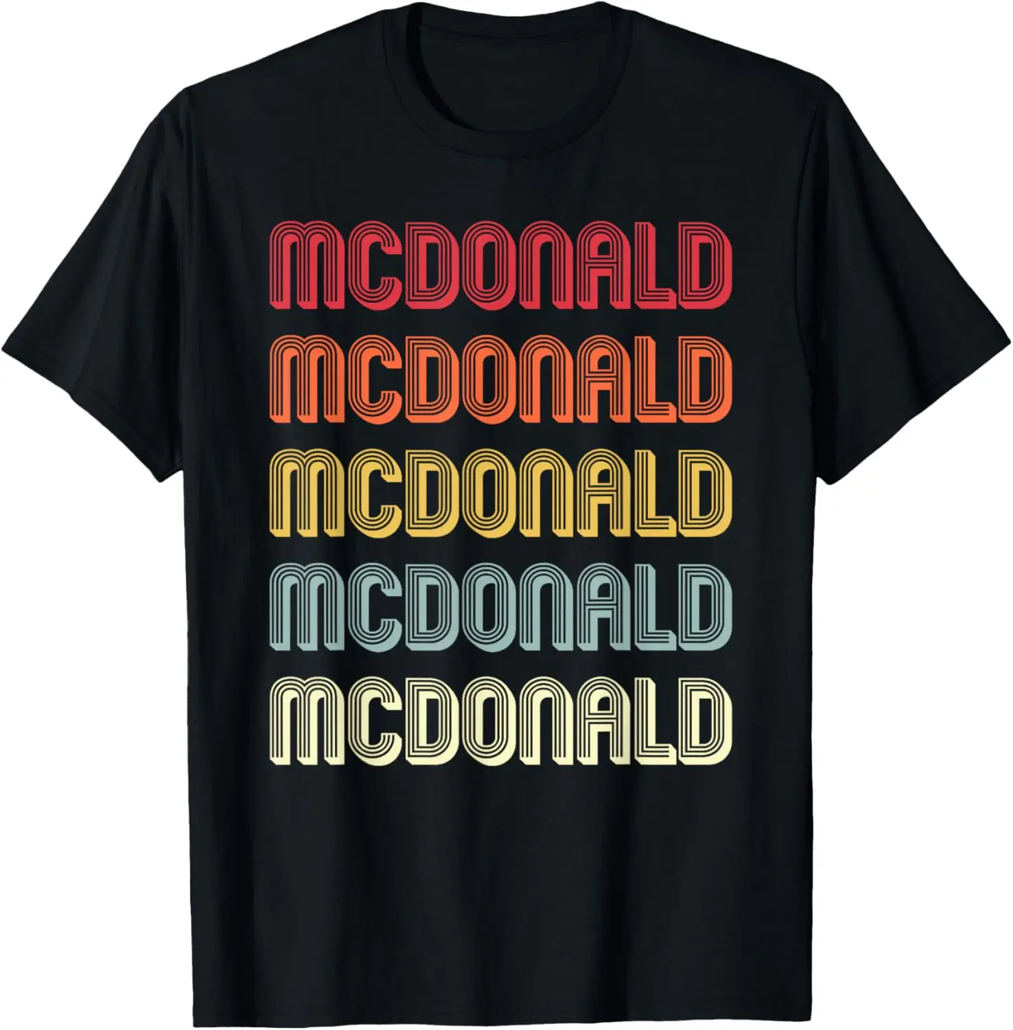 MCDONALD Gift Surname Funny Retro Vintage Birthday Reunion T-Shirt