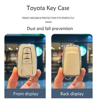Módní TPU pouzdro na dálkové ovládání od auta s přívěskem pro Toyota CHR C-HR RAV4 Prius Camry Corolla Altis Land Cruiser Prado Keyless 10 nejlepší prodej Kryt klíče od Toyoty Prius - №7