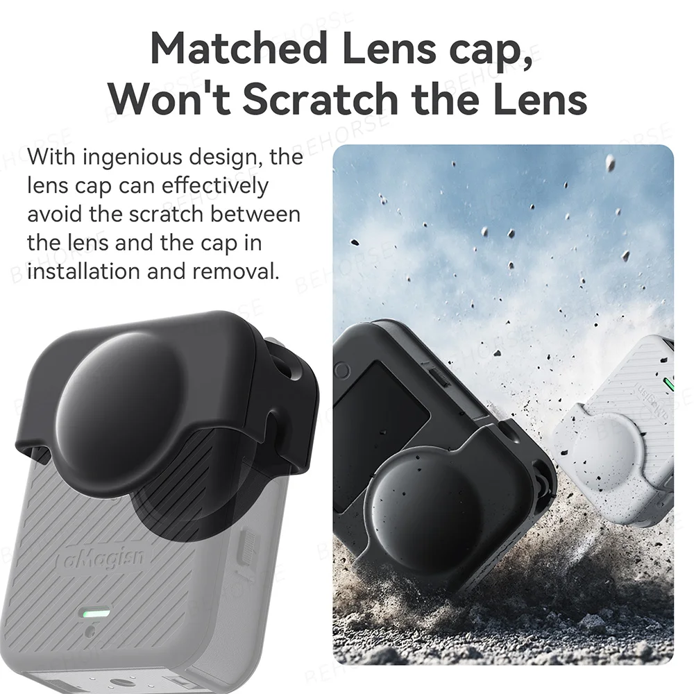 Capa protetora de silicone para dji osmo 360, capa de corpo inteiro, tampa de lente, capa protetora para dji osmo 360, acessórios de câmera