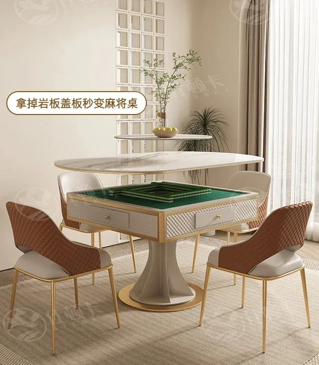 

Автоматический обеденный стол для маджонга, простой, легкий, роскошный, компактный, для дома, с каменной столешницей, многофункциональный.