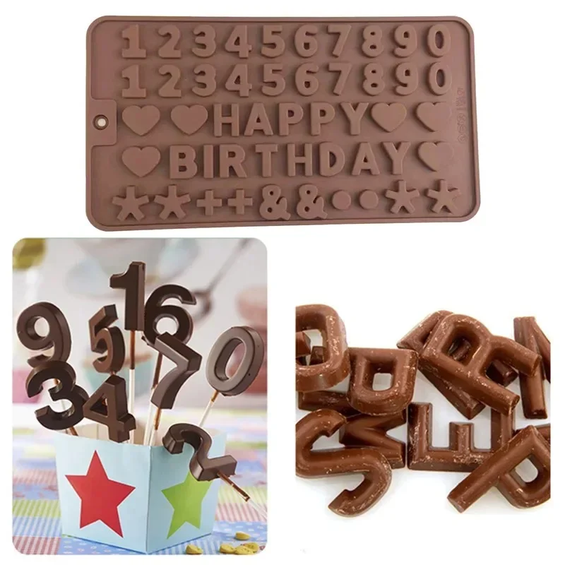 Silicone Mold Candle Making Pastry Molds Jelly Bar English Alphabet Mold Cookies Ice Cream Cake Decoration Gift Set Letter Candy view 3