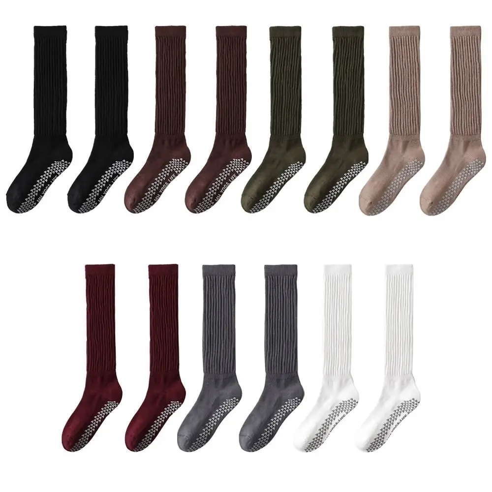 

Trendy Non-Slip Yoga Socks Warm Cotton Pilates Socks Thickened Breathable Long Tube Socks Fall Winter