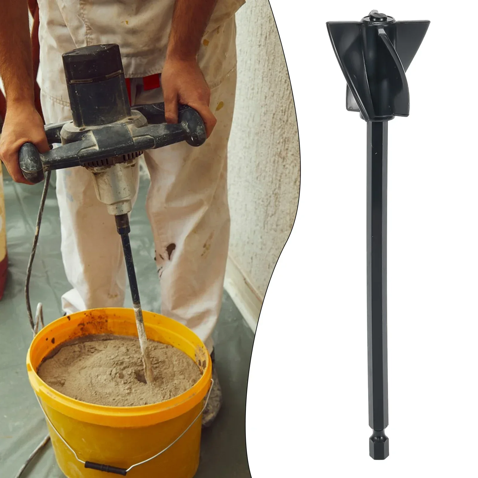 

16.5x3.5cm Epoxy Drill Bit Attachment Paint Drill Attachment Putty Cement Paint Mixer For Epoxy Resin Latex Oil Paint