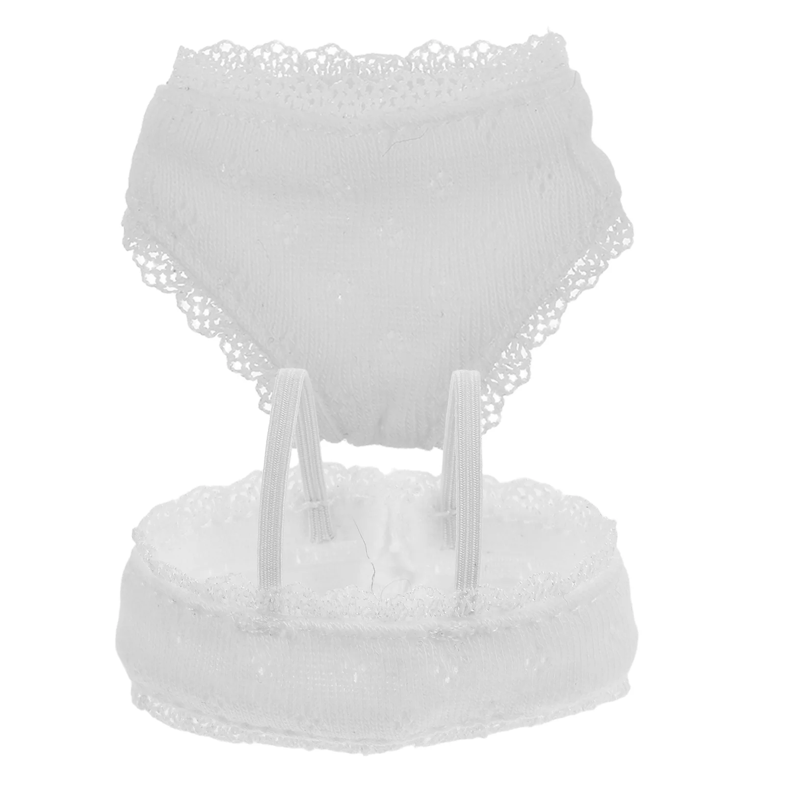 1 ensemble 1 ensemble de sous-vêtements en dentelle tissu élastique vêtements réalistes lavables enfants semblant jouer Styles polyvalents matériau extensible