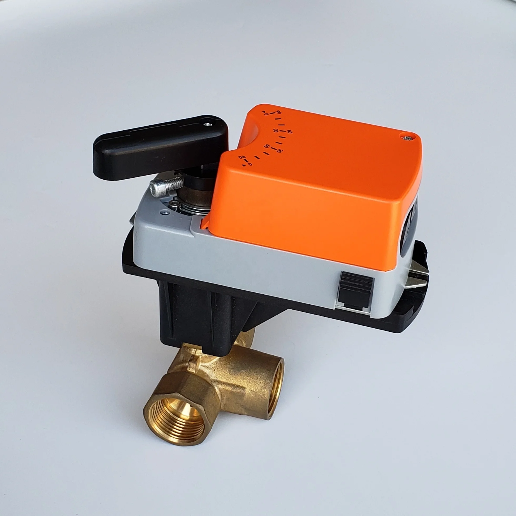 Válvula de água motorizada operada por atuador elétrico do motor de bola DN25 15 PN20 3 maneiras para tratamento de água