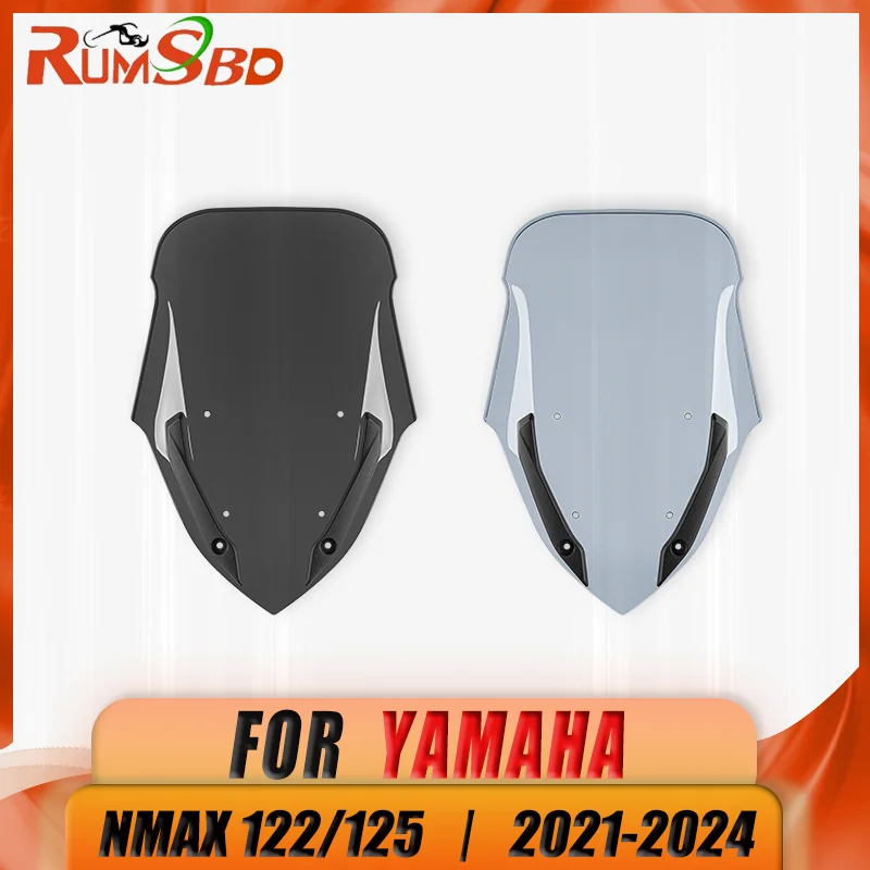 

Front Windshield Windscreen Visor Wind Deflector Windshield with bracket for Yamaha NMAX 125 155 2021 2022 2023 2024